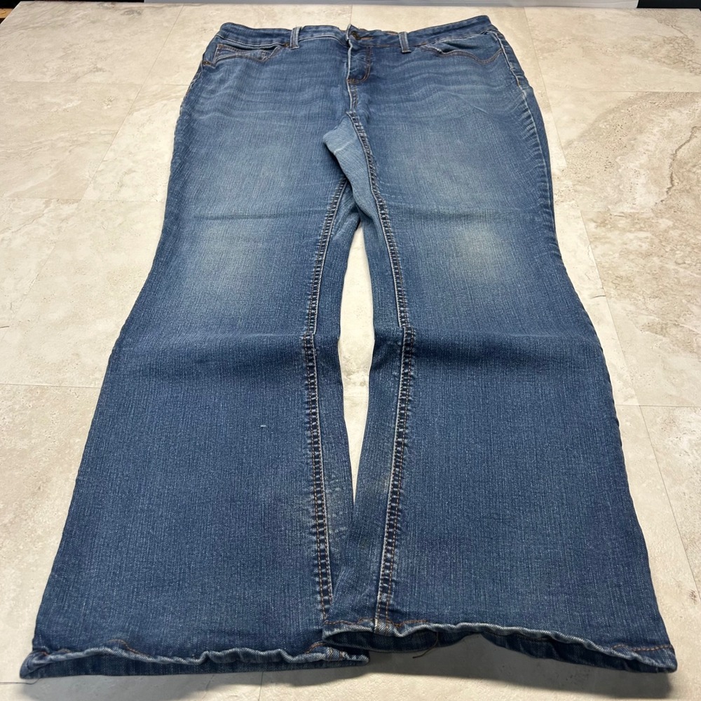Faded Glory Ultimate Boot Jeans Blue Womens 18A Medium Wash Stretch Bootcut